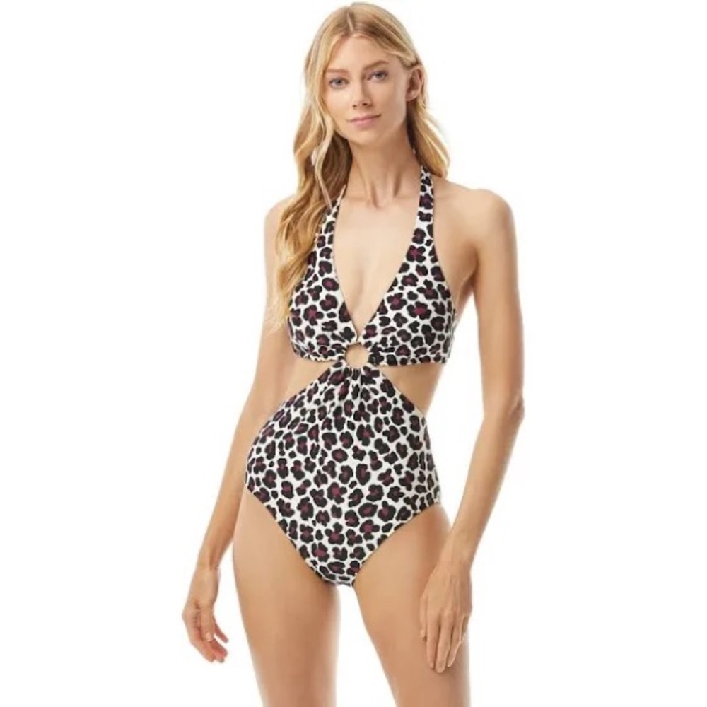 NWT never worn Michael Michael Kors Women's Cut Out Halter One Piece Swimsuit